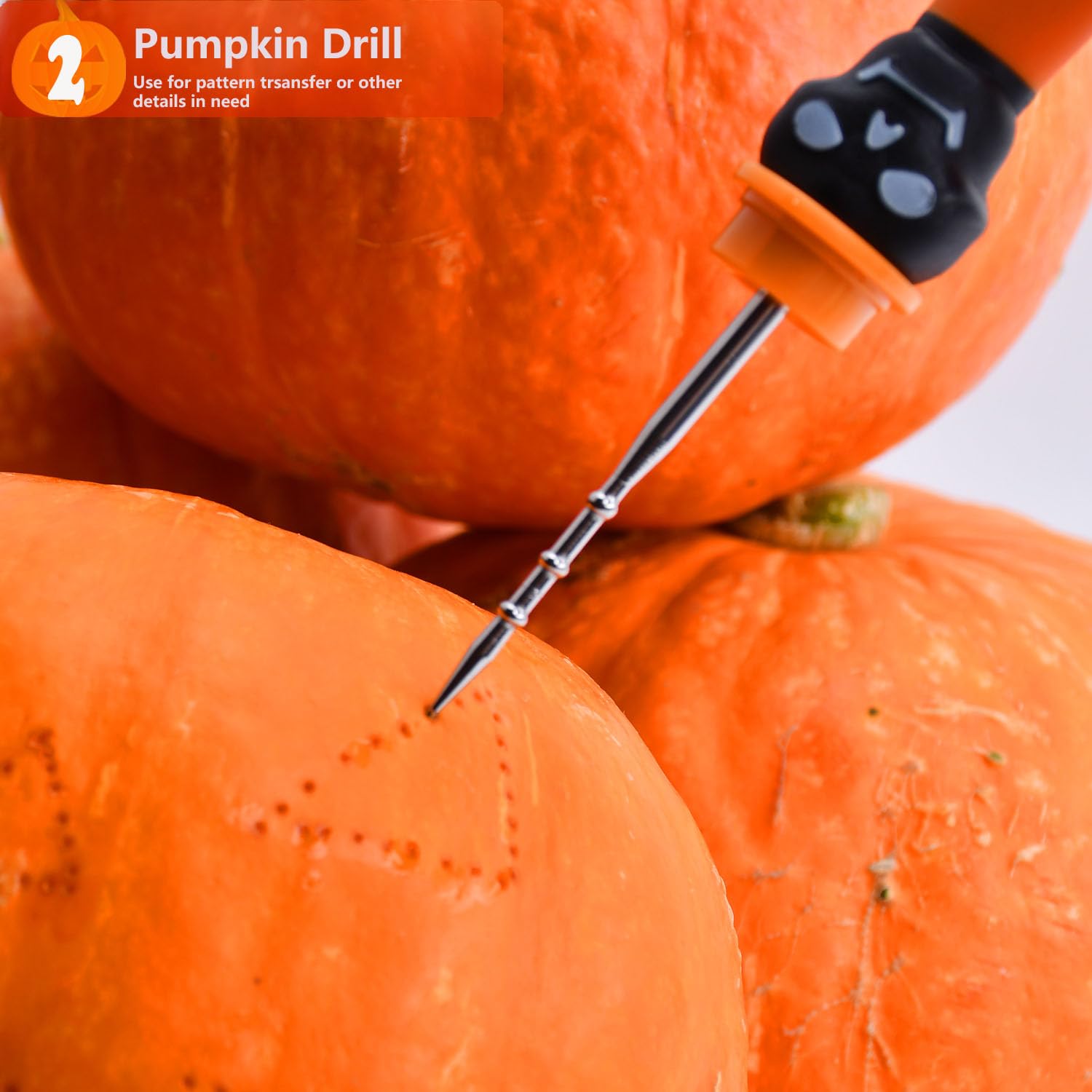 Wholesale Bulk 3-Piece Pumpkin Carving Kit Tools Halloween,Professional Heavy Duty Carving Set, Stainless Steel Tools Carving Knife for Halloween Decoration Jack-O-Lanterns, Gift for Halloween — Amazon image 8
