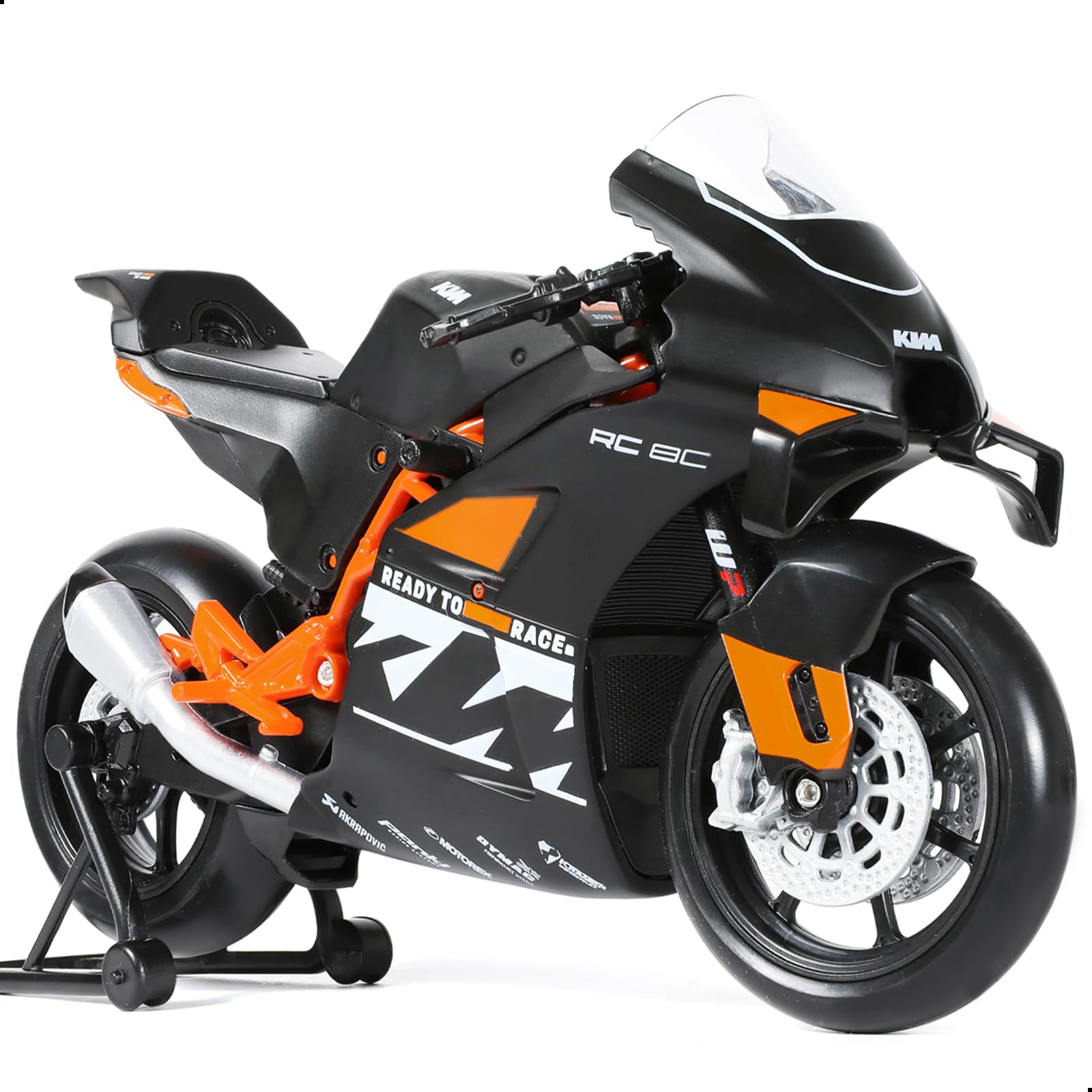 1:12 Motorrad Modell kompatibel für KTM RC 8C Legierung Diecast Motorrad Modell Spielzeug Mini Moto Geschenk (schwarz)