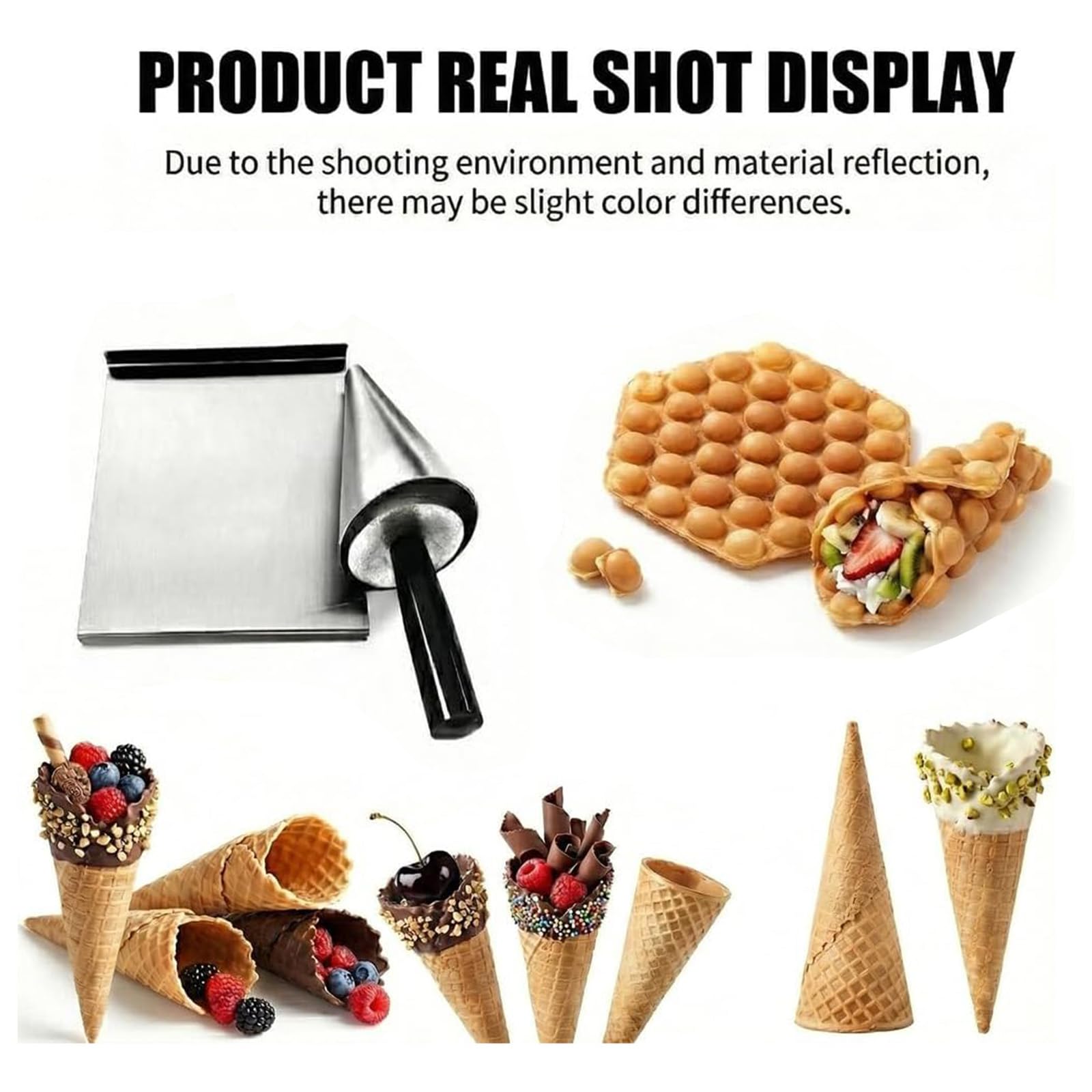 Rullo per Coni Gelato, Strumento Antiaderente per Modellare Coni, Stampo Manuale Fai-da-Te in Acciaio Inossidabile, per Preparare Involtini Primavera Croccanti E Gusci di Pasta Sfoglia, per