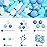 Ball Pit Balls for Kids, Pool Toys Thicken Soft Plastic Balls for Ball Pit BPA Free Toddler Toy 3 Shapes (Balls, Star, Stick) Mixed White Blue Green 100pcs