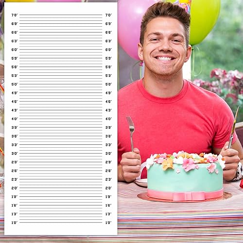 Miniatura 6 de Mugshot Alineación Policía Alineación Gráficos de Altura Pancarta Fondo Mediciones Precisas Decoración Temática para Niñas Despedida de Soltera