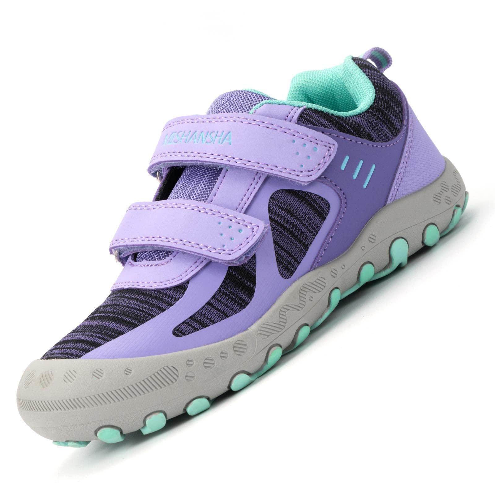 Mishansha Jungen Mädchen Wanderschuhe rutschfest Walkingschuhe Weich Flexibel Stabil Fitnessschuhe Freizeitschuhe für Kinder Sport Schuhe Gr.24-38