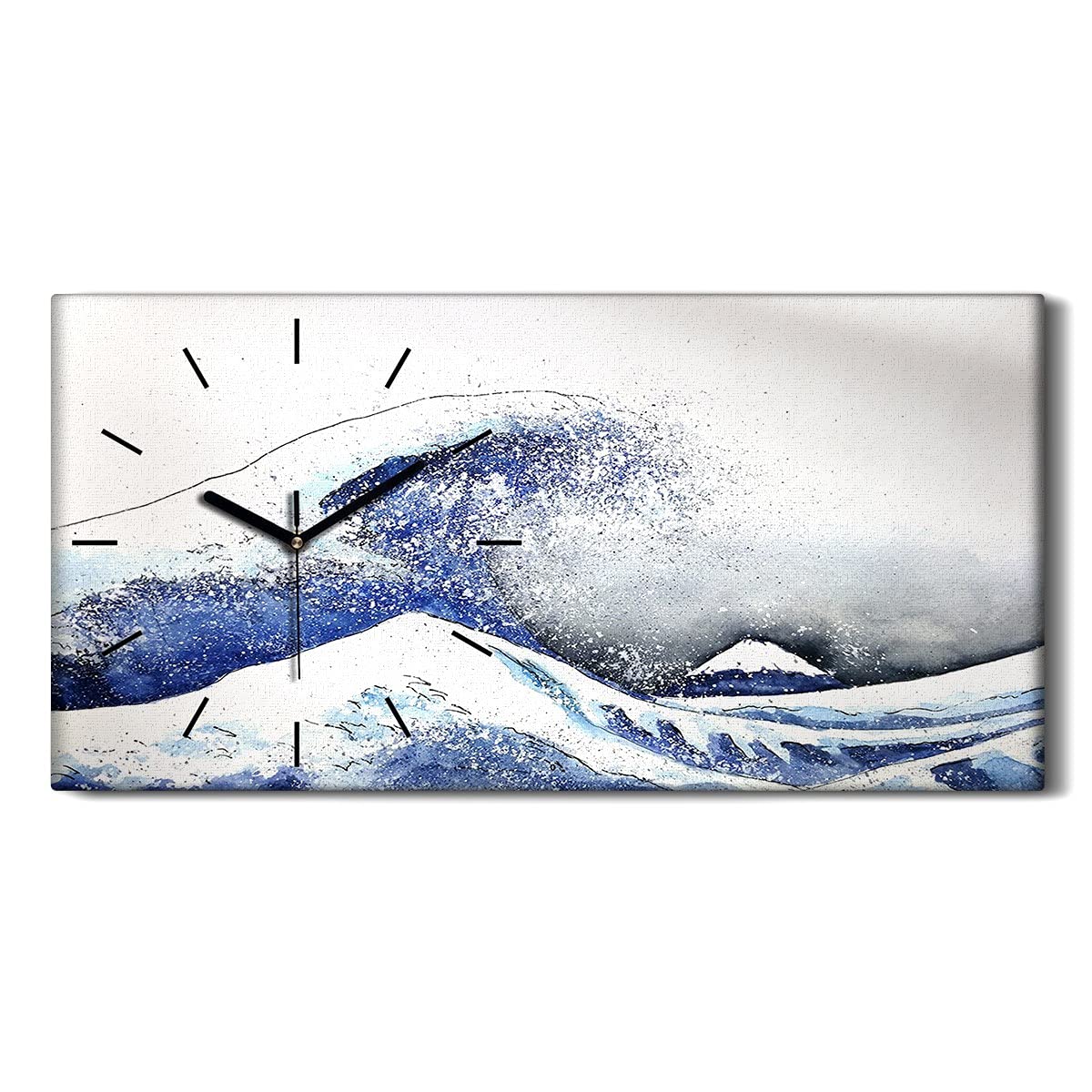 Horloge sur Toile 60x30cm Art Moderne Salon Ne Pas Tic Tac En Silence Image