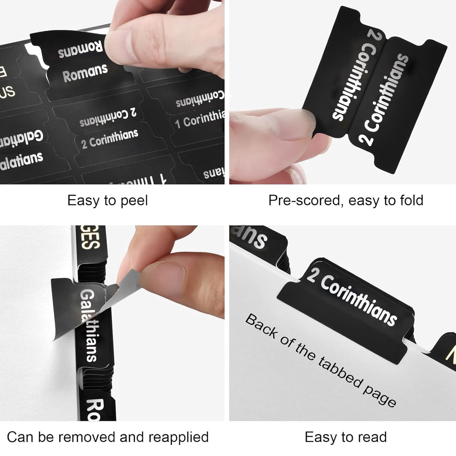 Pestañas Bíblicas Para Niños, Juego De 63 Piezas Laminadas Para Estudio Con Guía Incluida + Marcador Magnético, Suministros De Diario Para Ayudar A Tus Pequeños A Aprender Los Libros De La