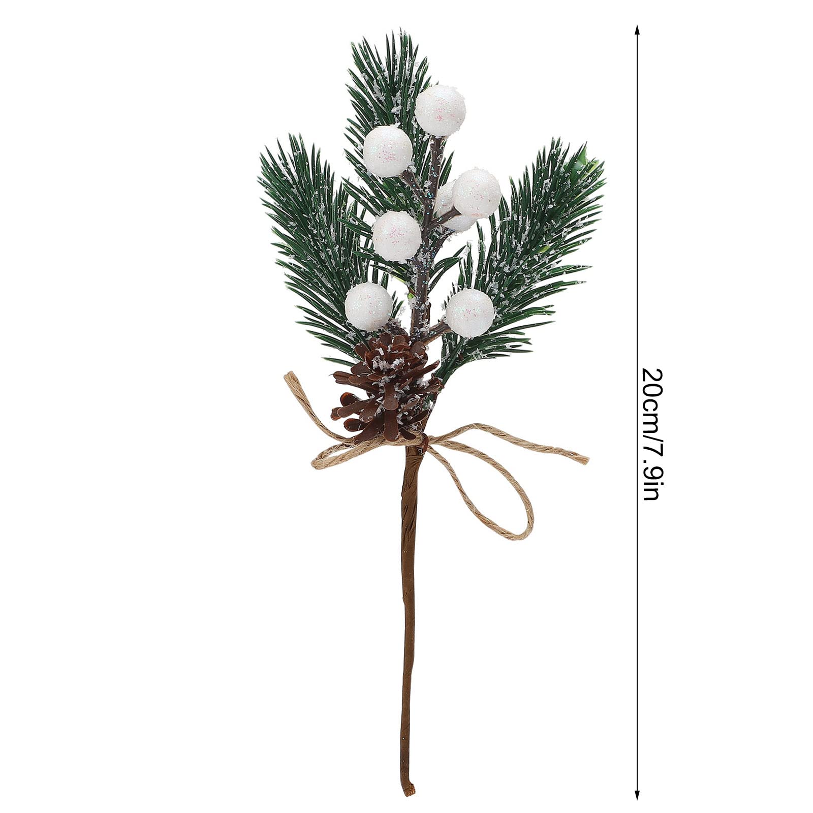 Lot De 30 Branches De Pin Artificielles De Noël à Feuilles Persistantes Givrées De 26,7 C