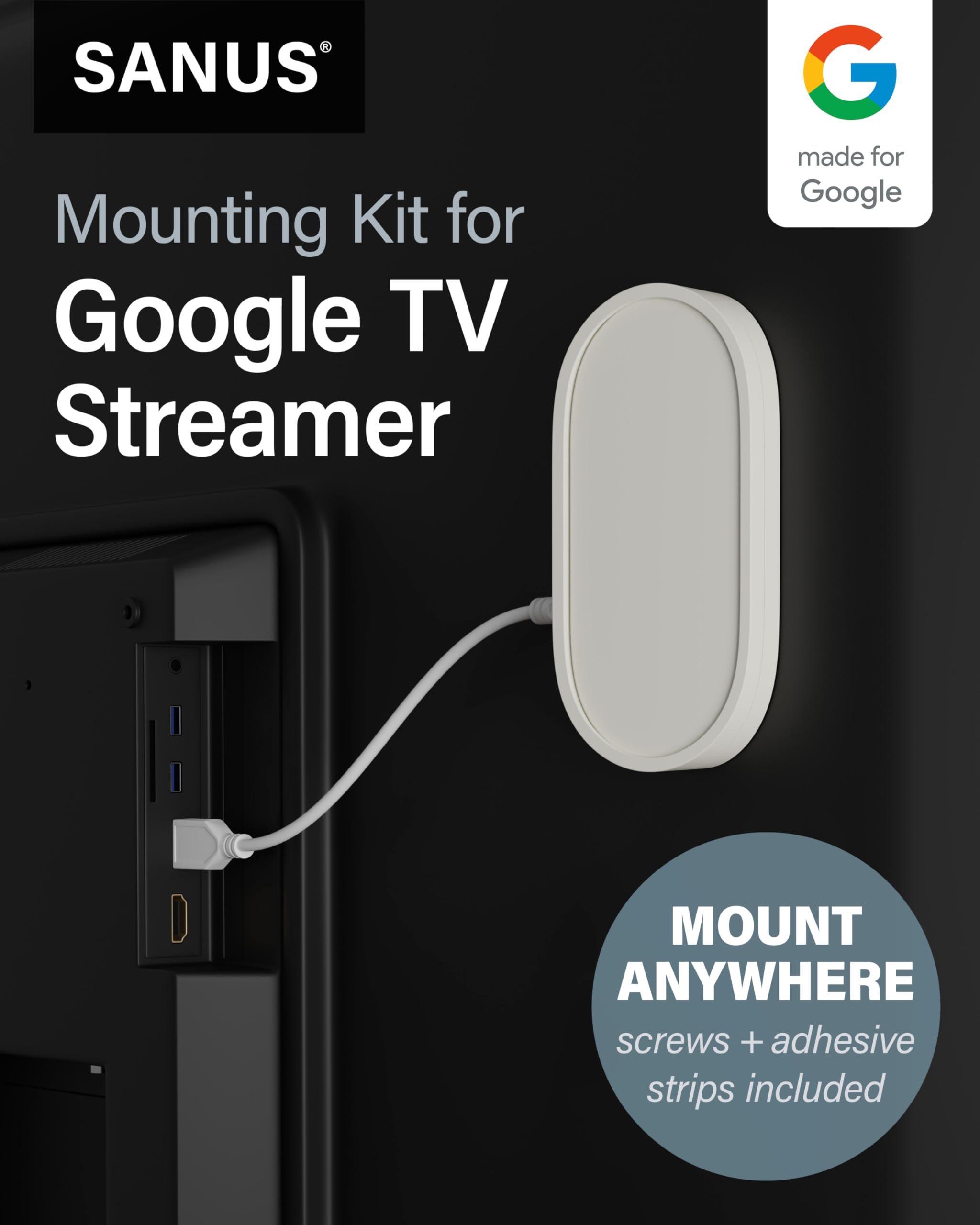 SANUS Made for Google TV Streamer (4k) Mount - Hide Streaming Box