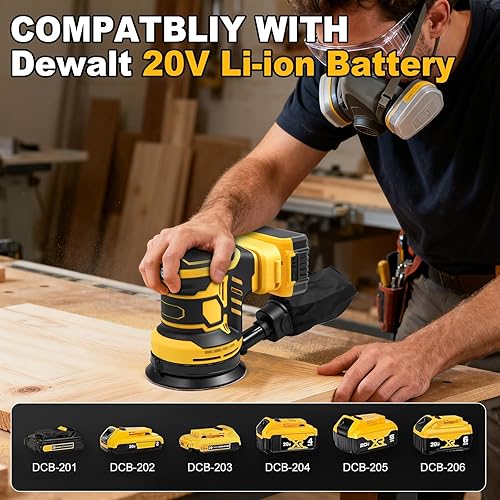 Miniatura 2 de Lijadora de detalles inalámbrica compatible con batería DeWalt 20V Max (solo herramienta)