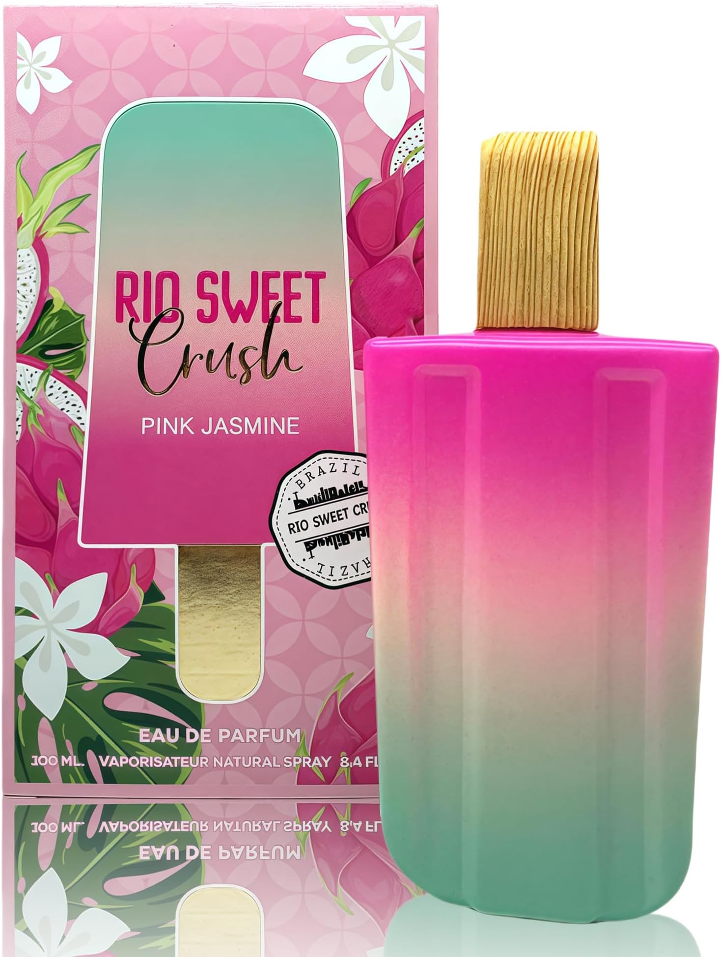 A CENTER Rio Sweet Crush Women's Perfume Sweet Crush Pink Jasmine Eau De Parfum Long Lasting Fragrance 3.4Fl Oz Perfume for Women with Elegant Bottle