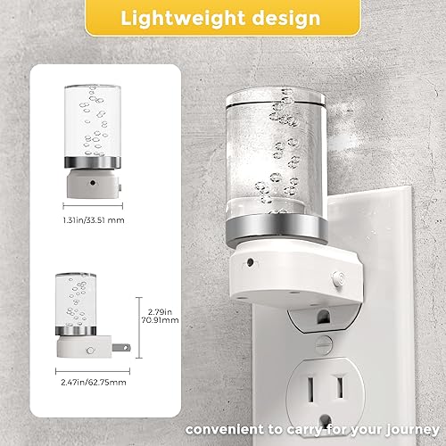 Miniatura 7 de L LOHAS LED Luz nocturna, luces nocturnas enchufables a la pared, luz nocturna RGB que cambia de color con sensor de atardecer a amanecer, luz