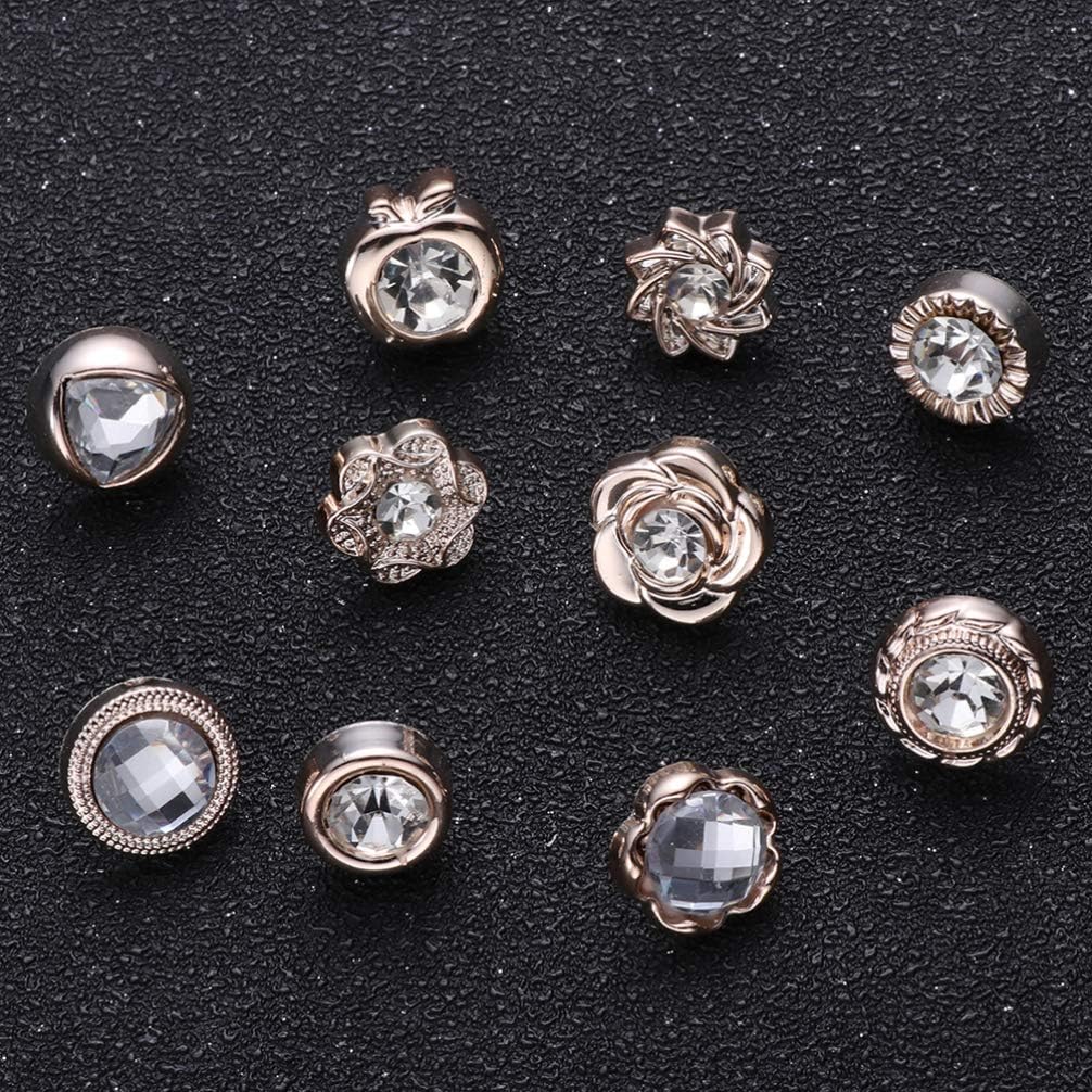 KESYOO 20pcs Womens Brooch Lapel Pins Rhinestone Pearl Sweater Shawl Clips Metal Tie Tacks Safety Bucket Pin Clutch for Clothes Decoration Random Color