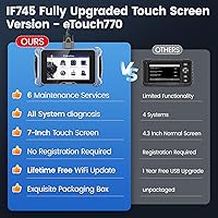Vista 2 de Escáner OBD2 BOSSCOMM eTouch770 para todos los sistemas, purga de ABS SAS Acelerador Aceite BMS EPB 6 restablecimientos, lector de códigos