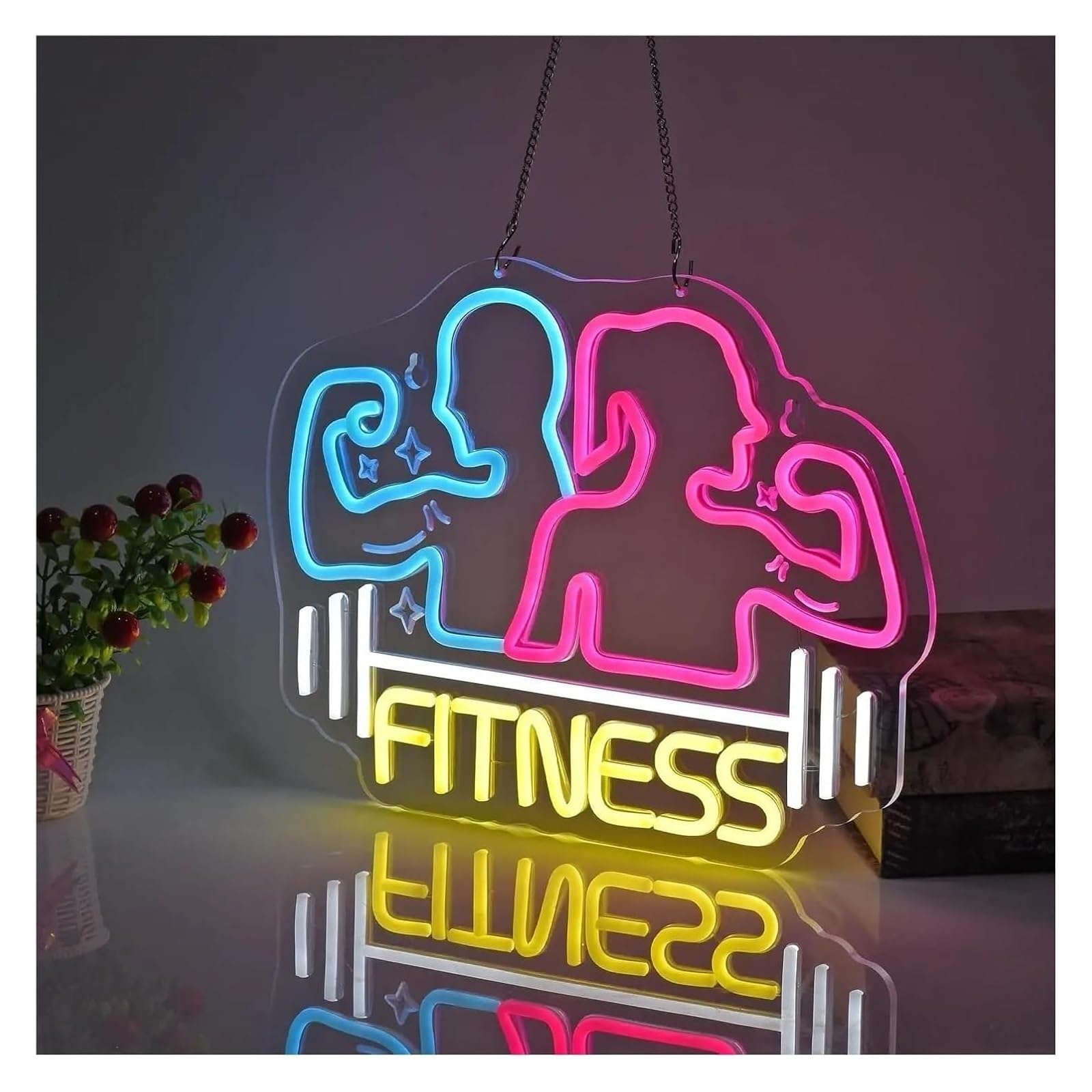 Decorazione luminosa al neon per insegna per palestra fitness per sport
