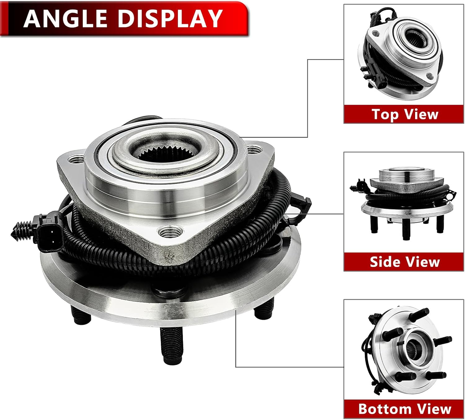 513270 2pcs Front Wheel Bearing Hub Fit for Jeep Liberty 2008-2012, for Dodge Nitro 2007 2008 2009 2010 2011, 5 Lug w/ABS Wheel Bearing and Hub Assembly Replacement