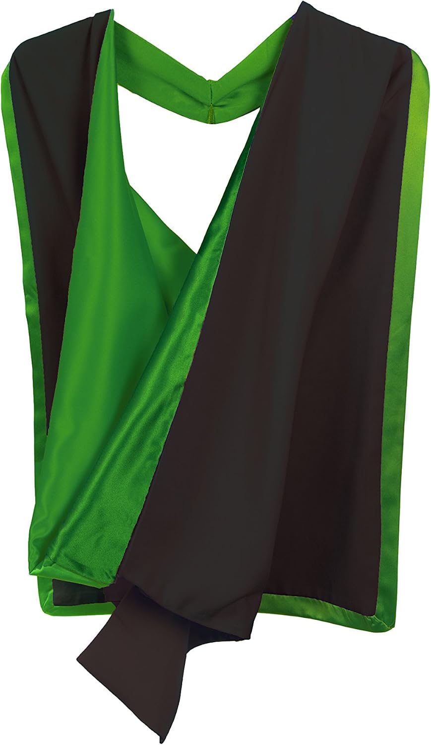 Graduation Attire Academic Hood (Full Shape) (Black with Emerald Green)