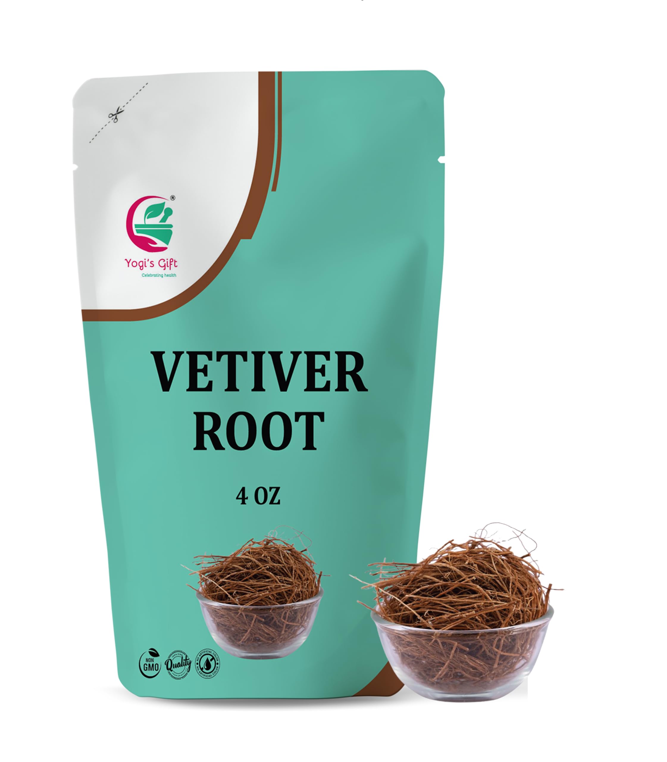 Yogi's Gift® Vetiver Root 4 oz | Pure Aromatic Roots | Product of India