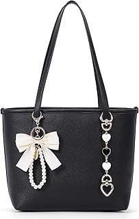 HiTotes Small Tote Bag for Women Vegan Leather Hobo Bag Small City Tote Trendy Luxury Work Bag College Shoulder Bag