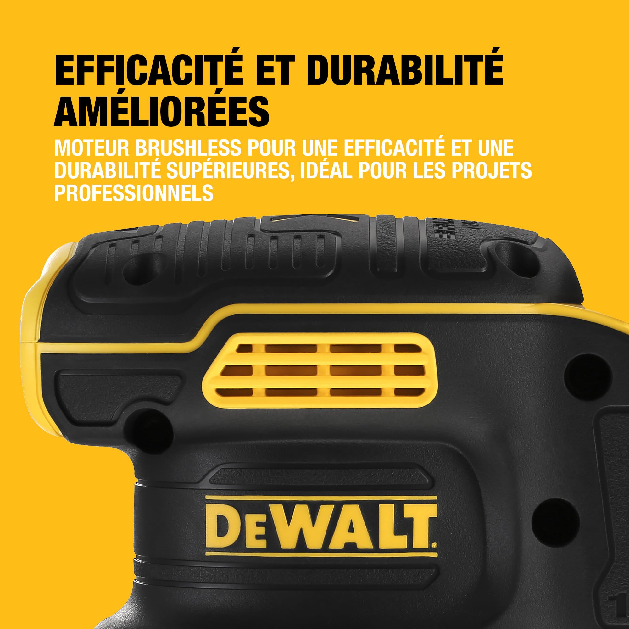 DEWALT - Ponceuse excentrique sans fil XR 18V Brushless, 125mm, Unité nue, DCW210N-XJ