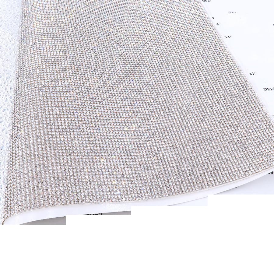Erba Sintetica 7 Mm Nastro Strass Autoadesivo In Rete SS8 - Vari Colori E Larghezze, Per Decorare Superfici Lisce No Hotfix