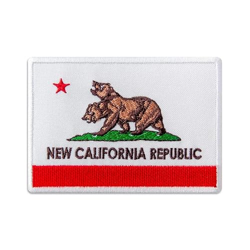 Fallout Patch - New California Republic Flag - Embroidered Patches Iron On, 4 x 2.8 inches