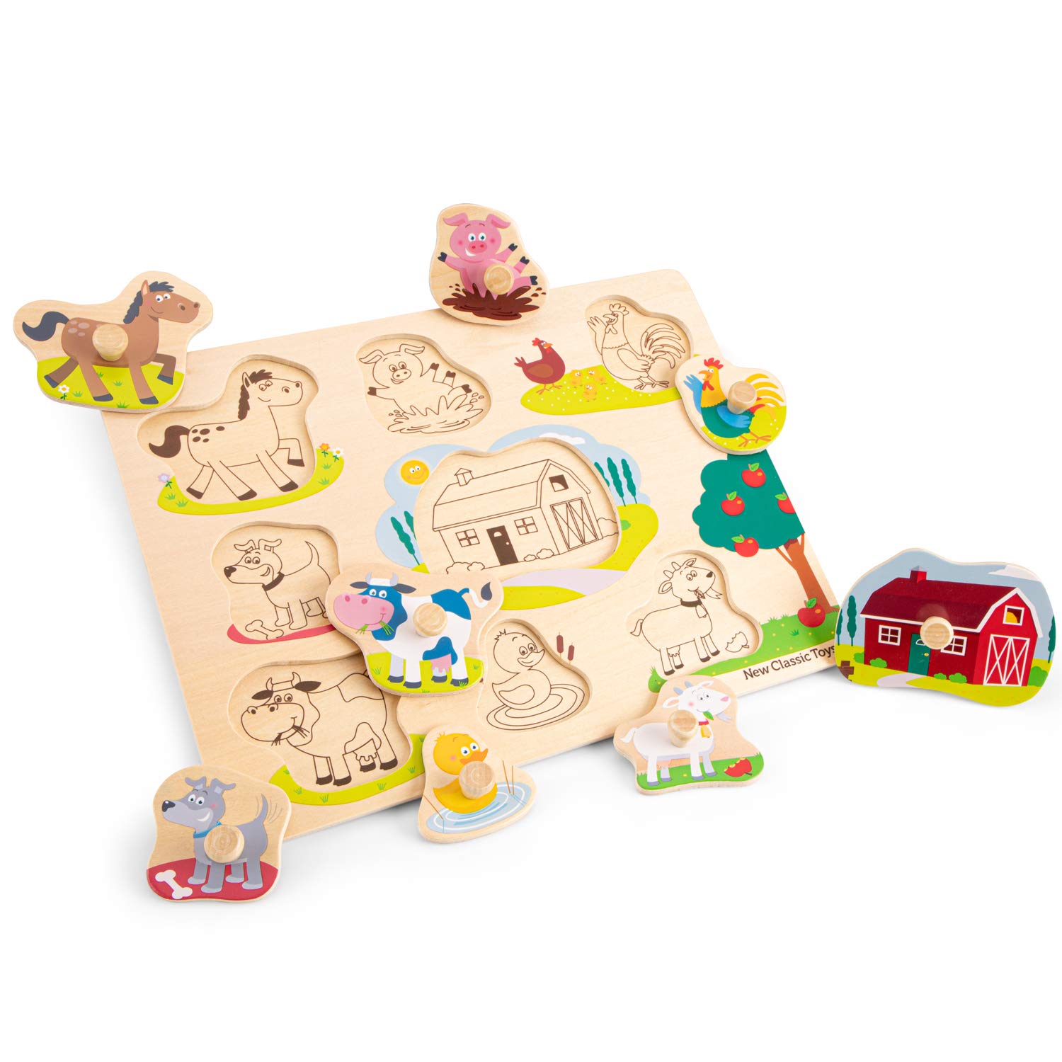 Vassoio Didattico In Legno 48 Pezzi Per Ciclo Di Vita | Animali E Piante Per Bambini Con Custodia