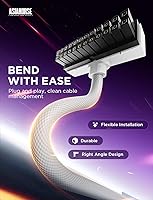 Vista 4 de AsiaHorse Hydrus-24PIN - Extensión de fuente de alimentación de placa base ATX de 24 pines, diseño de ángulo recto de 90°, fuente de alimentación