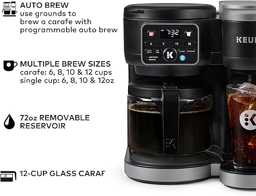 Miniatura 3 de Keurig K-Duo - Cafetera caliente y helada de una sola porción y jarra, tecnología MultiStream, depósito de 72 onzas (Gen 2)