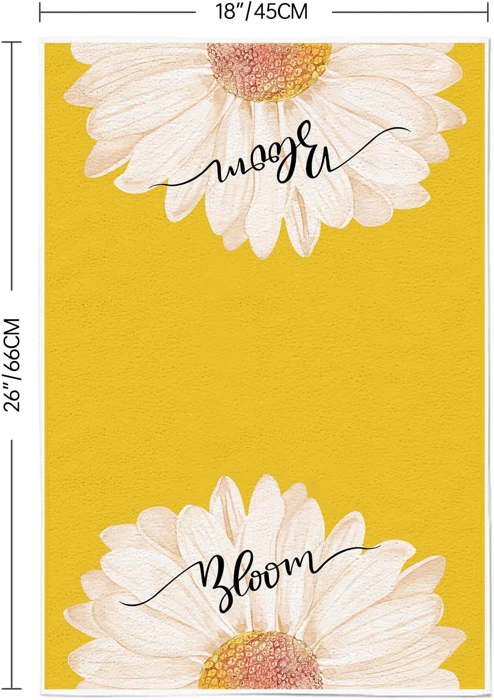 TAJWE Spring Kitchen Towels 18x26 Inch Set of 2 Sunshine Bloom Yellow Daisy Dish Towels Farmhouse Summer Holiday Floral Hand Cloths for Home Decoration - Image 6