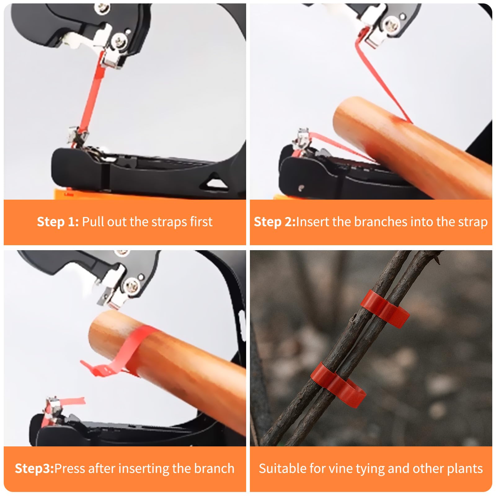 Legatrice per Piante, Attrezzi Orto Pinza Legatrice,Tying Macchina Strumento Nastro a Mano per Legare Pomodori UVA Fiori Verdura Vigneto, Attrezzo a da Giardino