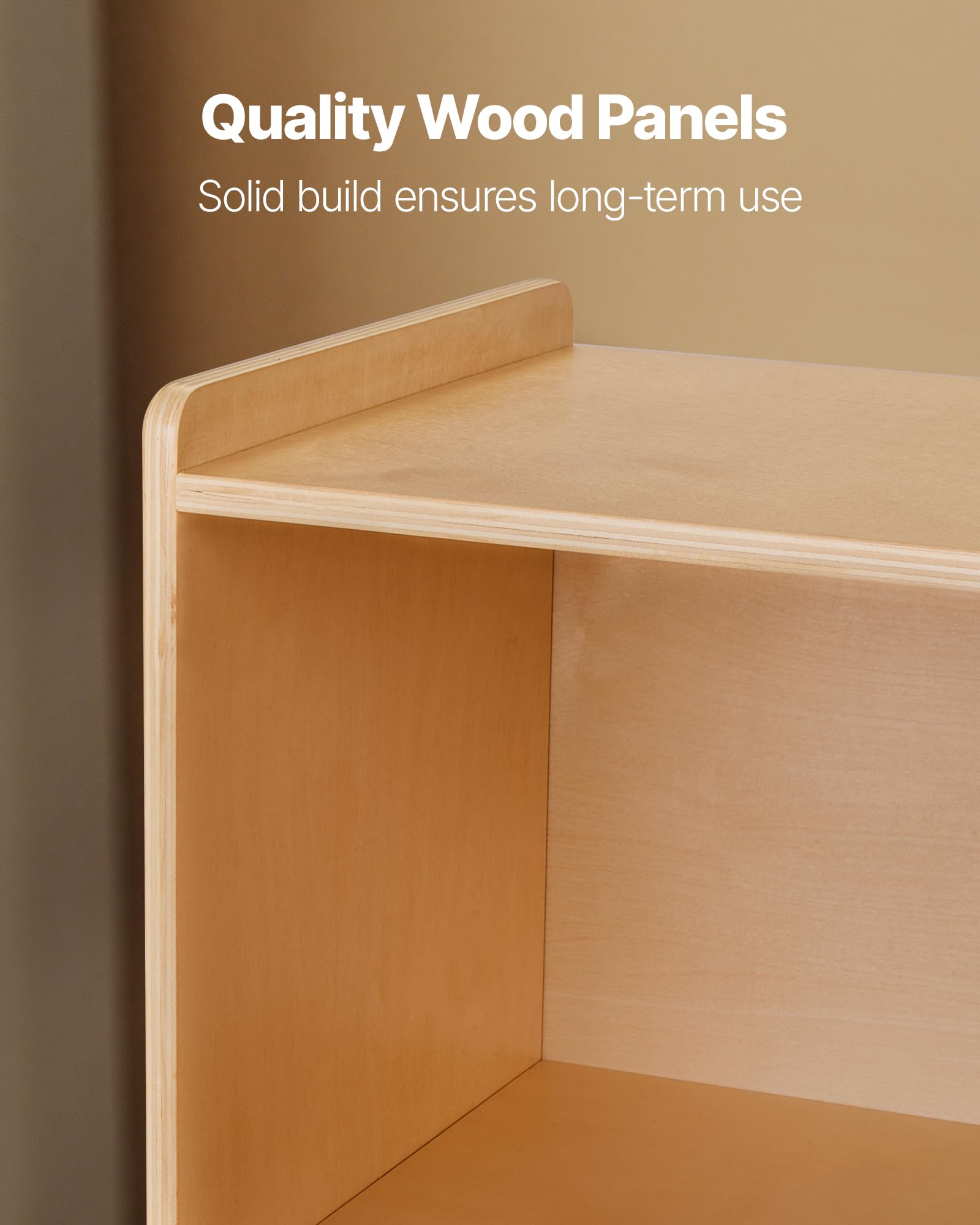 VEVOR Mobiletto di Stoccaggio Portaoggetti di Giocattoli 1140 x 300 x 610 mm, Armadietto Porta Giocattoli con 5 Scomparti, Scaffale per Giocattoli per Camera da Letto, Marrone