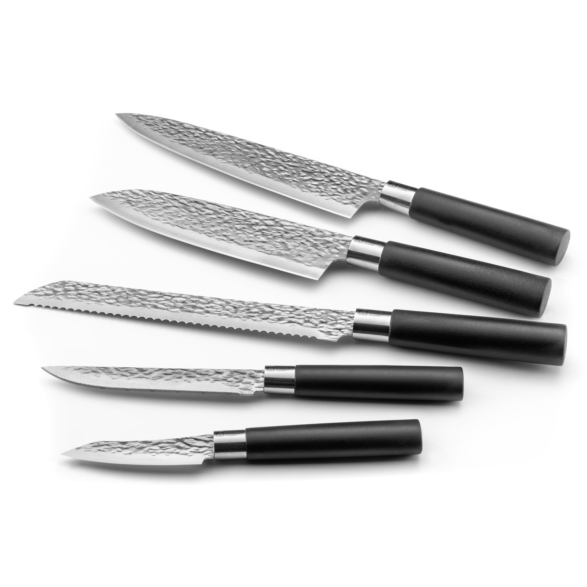 Richardson Sheffield Katana Ceppo 5 Coltelli Cucina 13C, 26x15.5cm, Nero