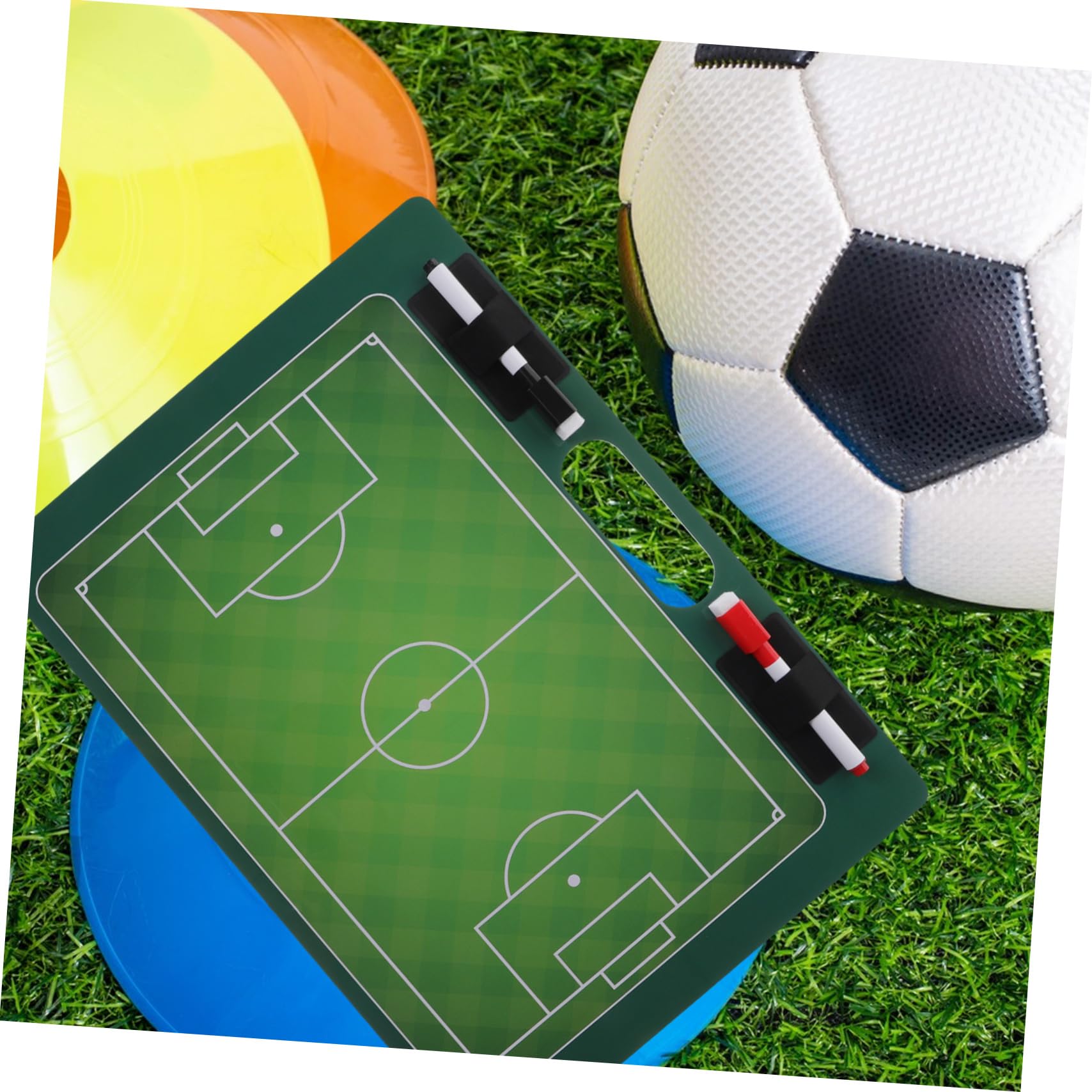 Tablero de Entrenamiento de Fútbol Portátil Compacto de Pvc Verde