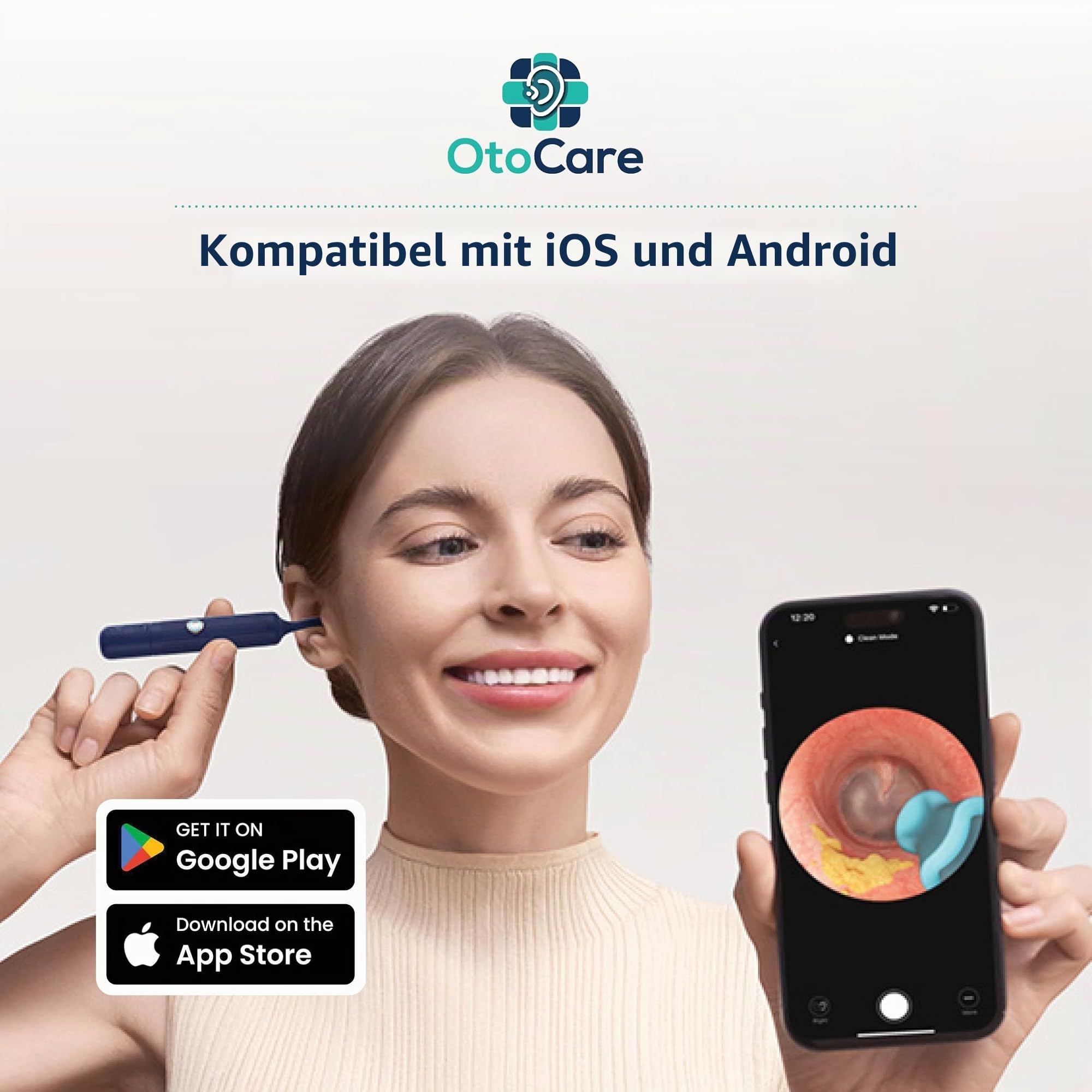 Flexibles Ohrenreinigungs-Set mit Aufsätzen – Silikon Ohrreiniger mit Pinzette, Löffel und hygienischem Reiseetui (White)