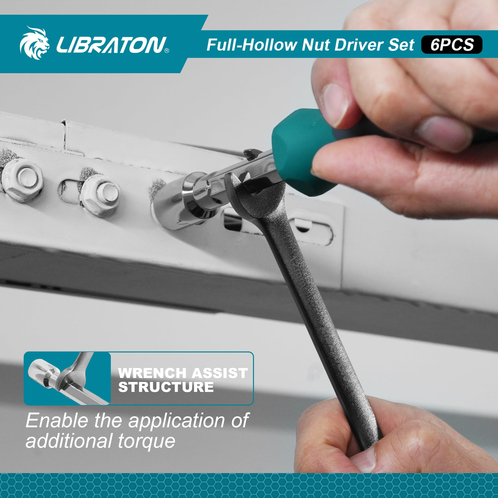 LIBRATON Nut Driver Set - Magnetic & Full-Hollow -6 LIBRATON Nut Driver Set - Magnetic & Full-Hollow -6