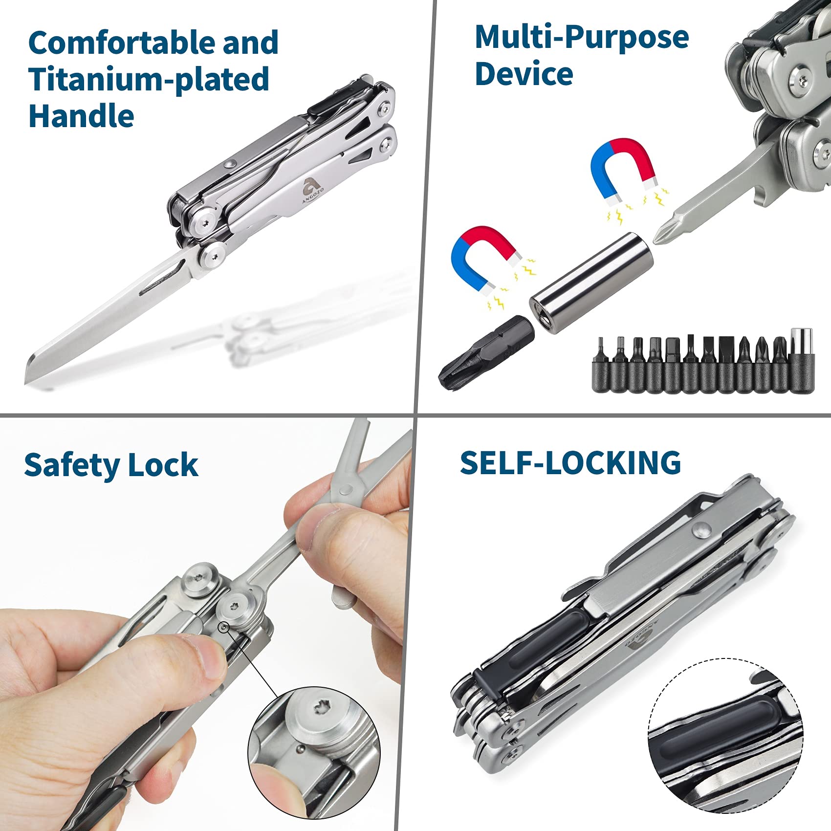 Pinza multiutensile 12 in 1 in acciaio