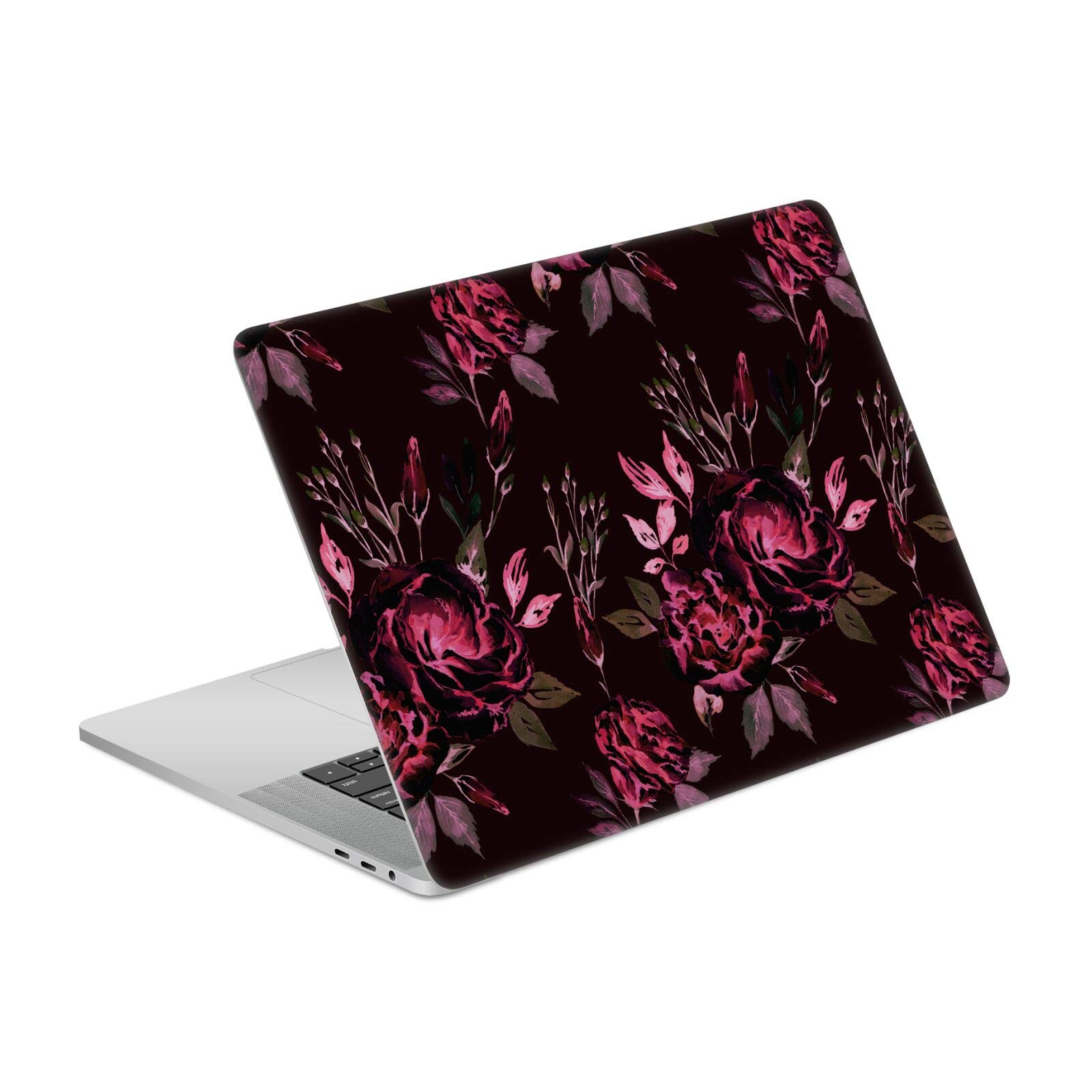 Autocollant MacBook Pro 15.4 fleur rose masque rayures et protège