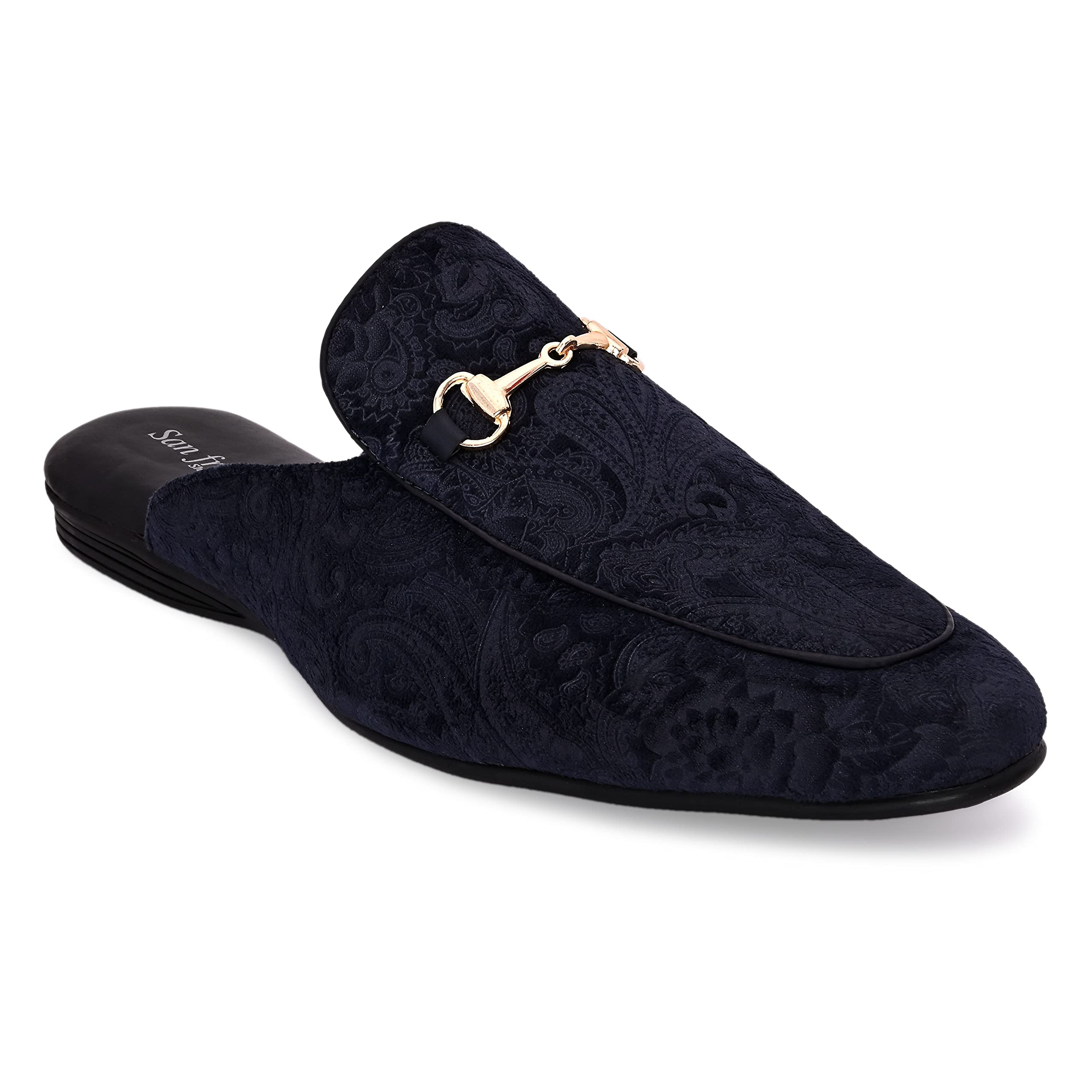 San Frissco Mens Loafers Textured Suede Mules/All Purpose Half Open Slip-On Loafers/Stylish Lightweight and Comfortable Perfect for Everywhere - 10 (Blue) (B0D6D36R7K) Amazon Price History, Amazon Price Tracker