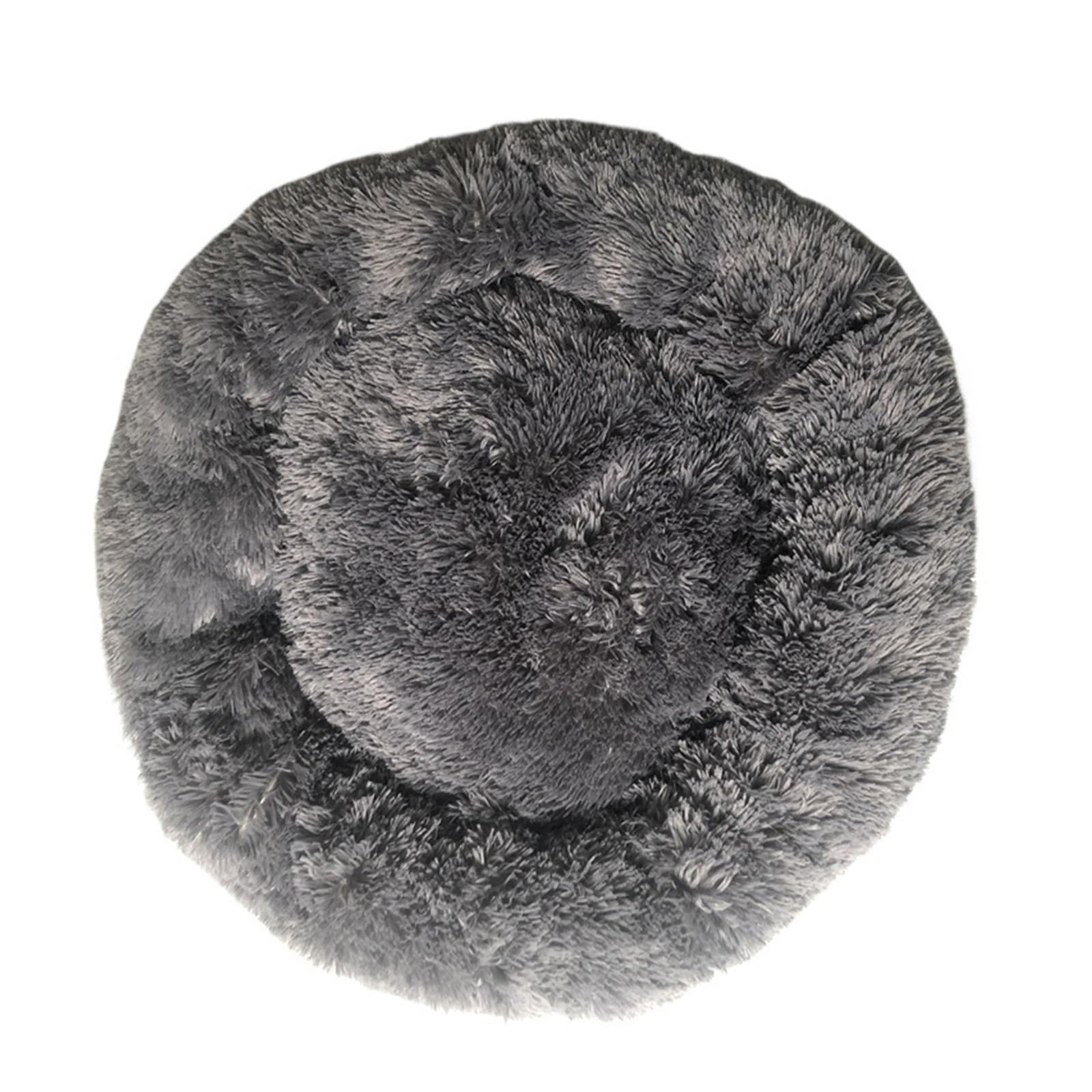 Lit pour chien grand donut gris foncé offrant un nid protecteur et rassurant