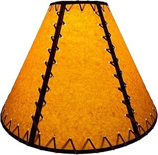 Rustic Double Laced Oiled Kraft Lamp Shade - 18