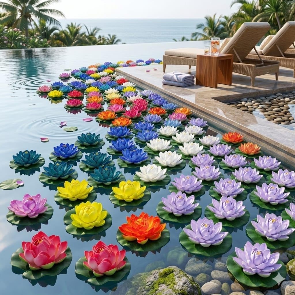 Floating Lotus Flowers - Home & Water Decor -13 Floating Lotus Flowers - Home & Water Decor -13
