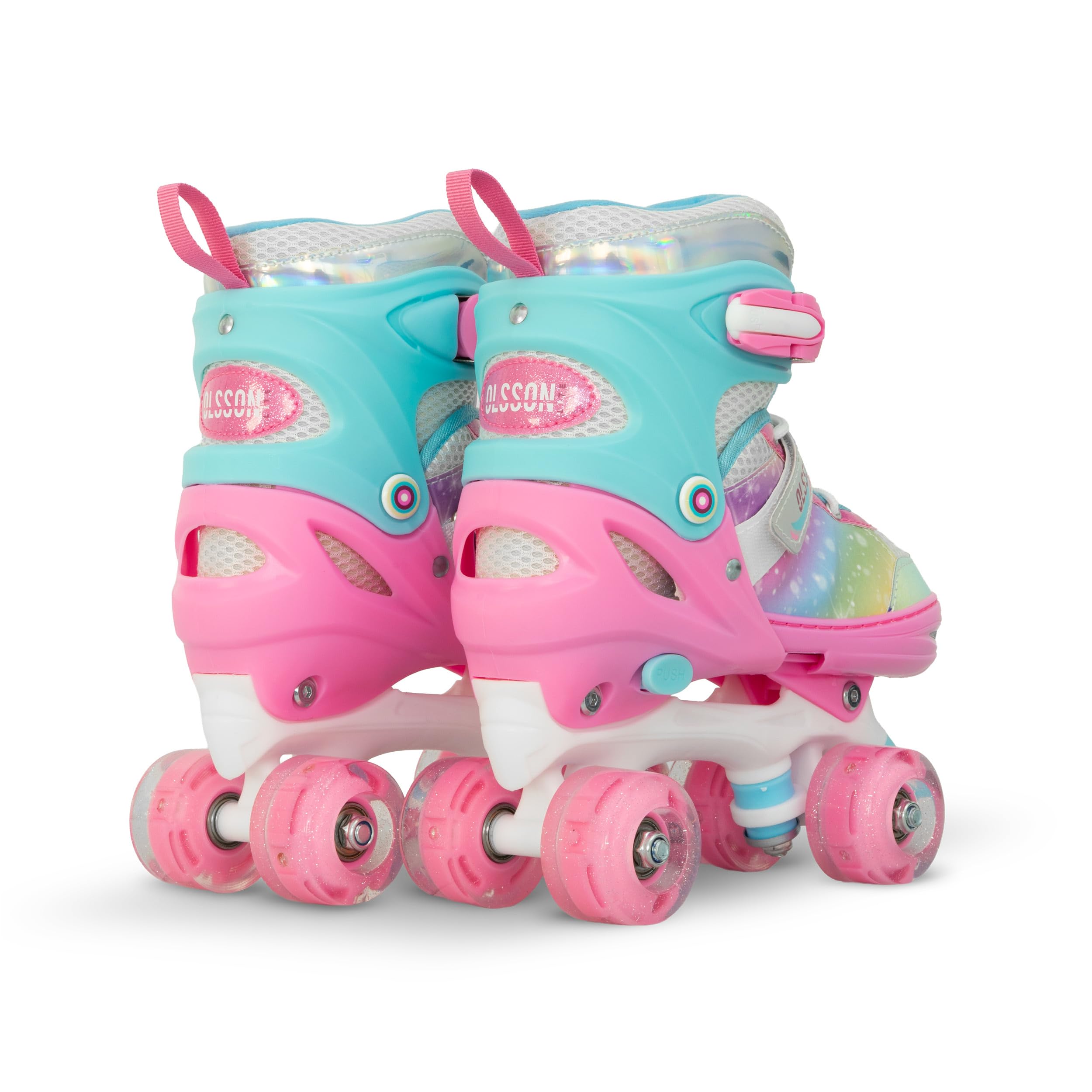 Patines OLSSON Blossom Niños 4 Ruedas con Luces ABEC 7 Carbono Talla Ajustable 28-35