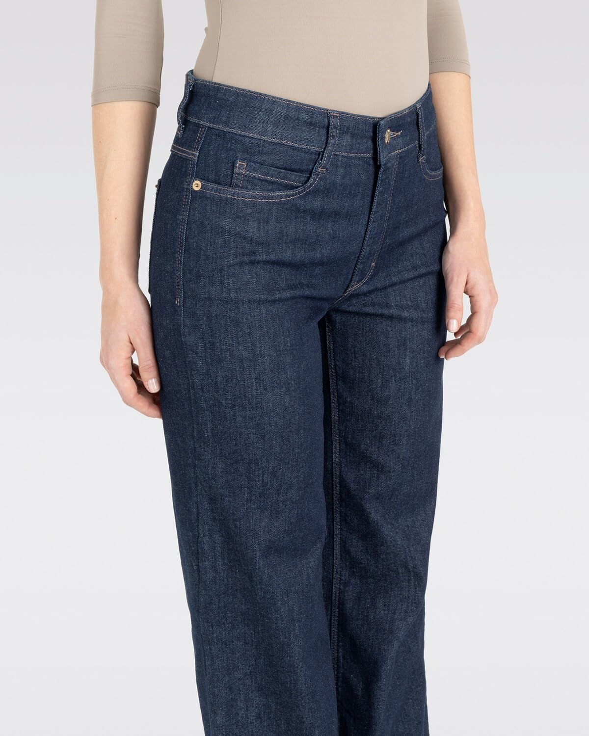 Mac - Damen 5-Pocket Jeans, Wide Authentic (5228-90-0387L)