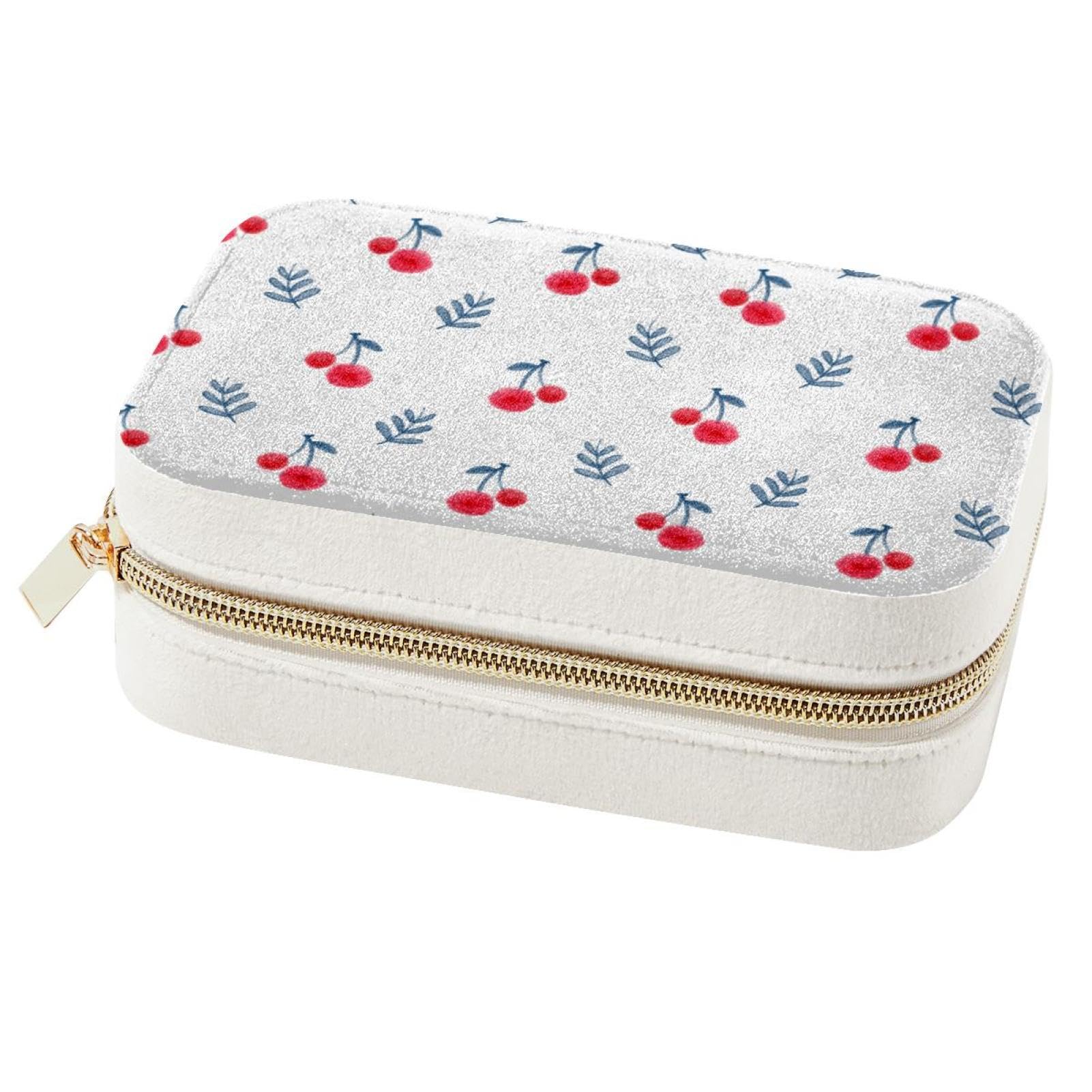 Boîte à bijoux portable de voyage Cherry et boîtes de rangement
