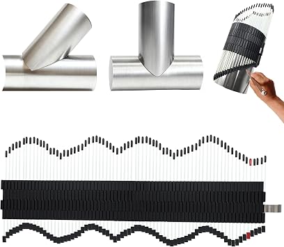Multi-Surface Pipe Profiling Tool, Pipe Cutting Template Multifunctional Shape Duplicator, Lightweight Abrasion Resistant Fiberglass Material for Tile, Floor, DIY Professional Plumbing 0-6"
