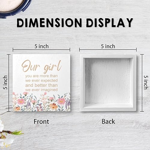 Miniatura 7 de Letrero de madera para decoración de habitación de bebé, decoración de habitación de bebé, regalos de baby shower para niñas, OurGirl You are More