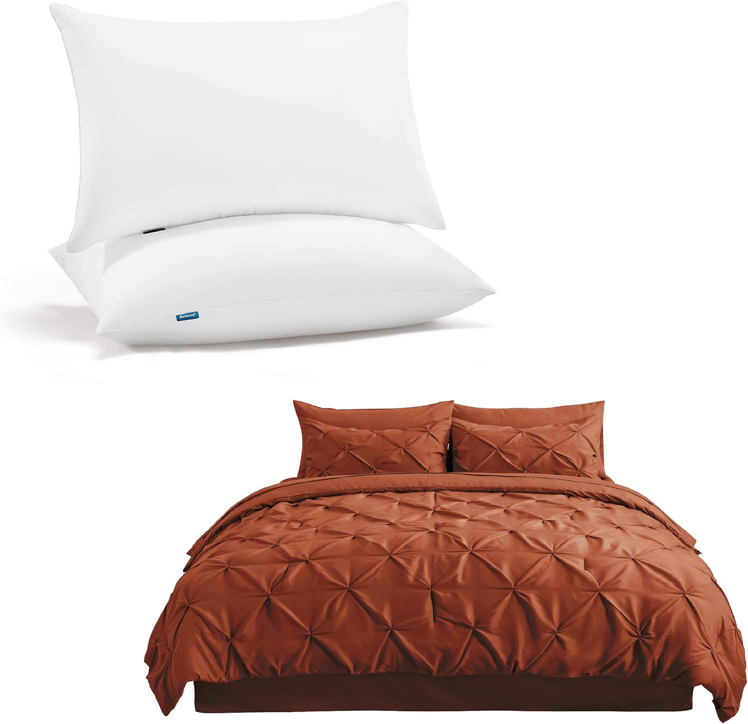 Bedsure Queen Comforter Set Bundle Pillows Queen Size Set of 2