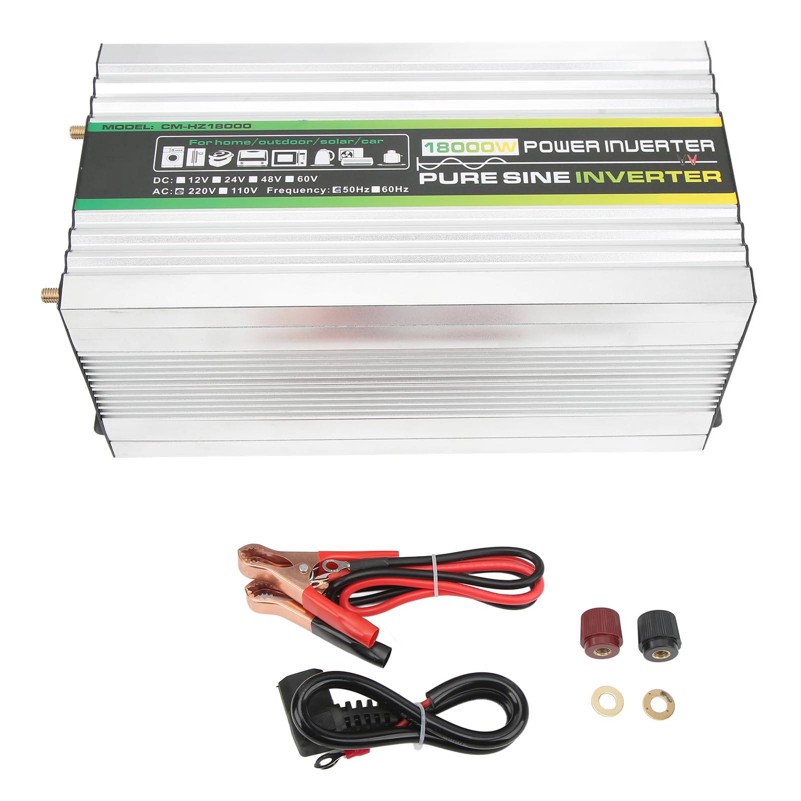Changor Inverter a Onda Sinusoidale Pura da 3000 W con Doppio Display LED per e Yacht da Esterno Uscita 220 V, Controllo Intelligente della Temperatura, Protezione di Sicurezza Multipla (DC48V)