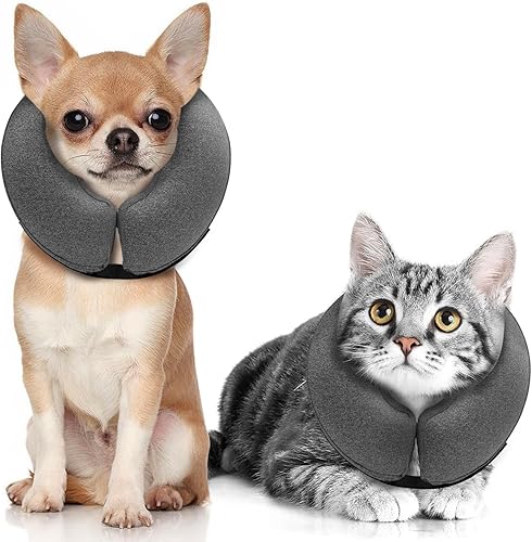Miniatura 98 de MIDOG Inflatable Dog Cone Alternative for After Surgery - Soft Protective Donut Collar Prevents Licking, Comfortable Recovery E-Collar Alternative