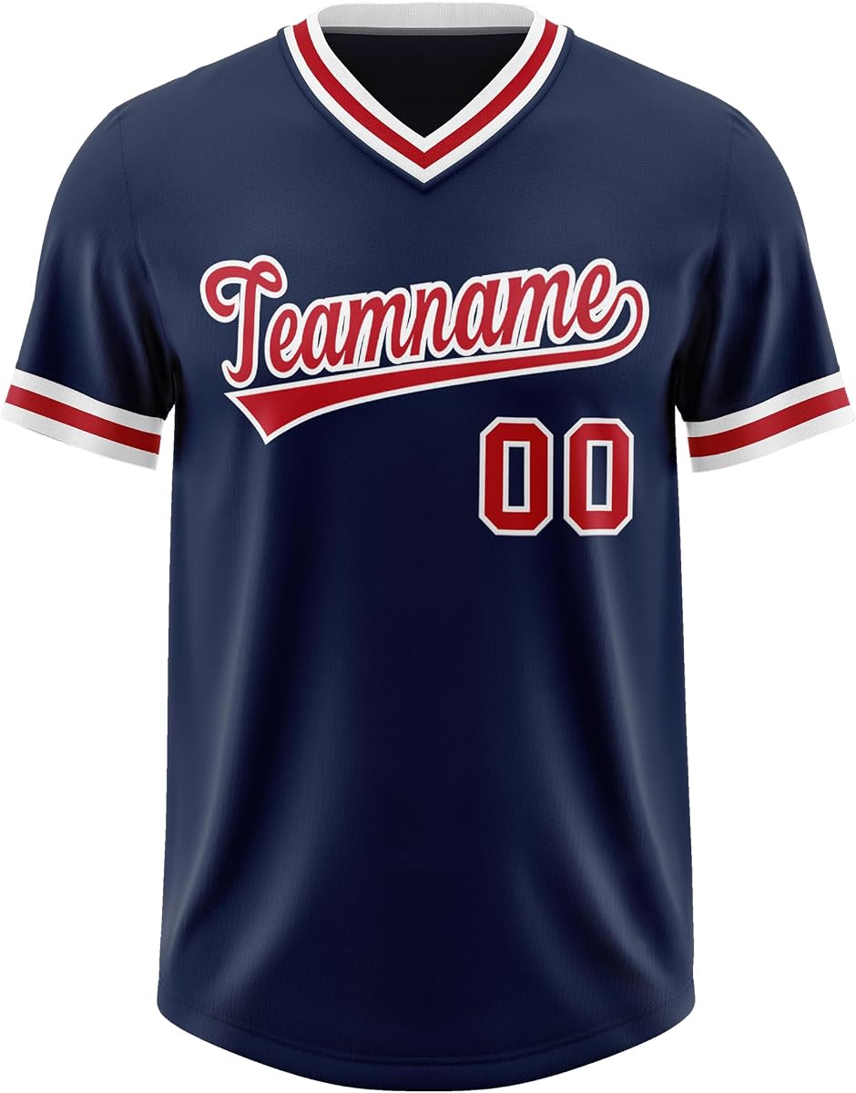 KXK Camiseta de béisbol personalizada con cuello en V, camiseta personalizada con nombre y número, logotipo de Hip Hop, uniforme para hombres, mujeres y jóvenes