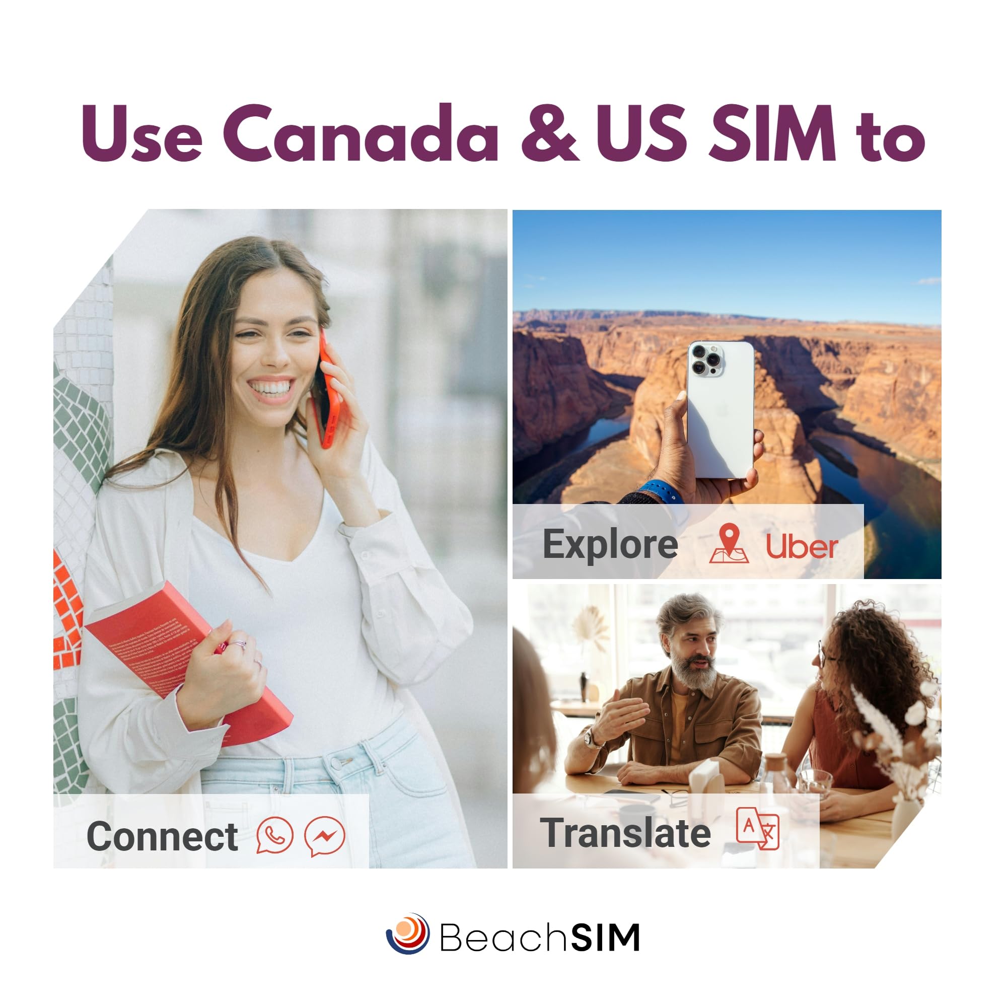 SIM Karte Kanada 30 Tage. 10 GB Datenvolumen mit 4G/5G-Netzen. Kostenloses Roaming in den USA. Nur Daten. Einfaches Aufladen. Funktioniert auf iOS- und Android-Geräten.