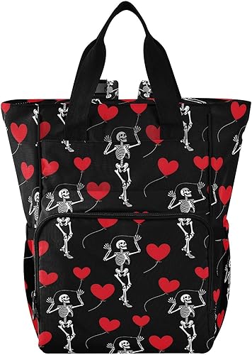 Miniatura 12 de MNSRUU Bolsa de pañales linda bolsa de pañales mochila multifunción viaje pañal Tote gran capacidad bebé bebé cambiador, Gótico 01, Urbano Moderno